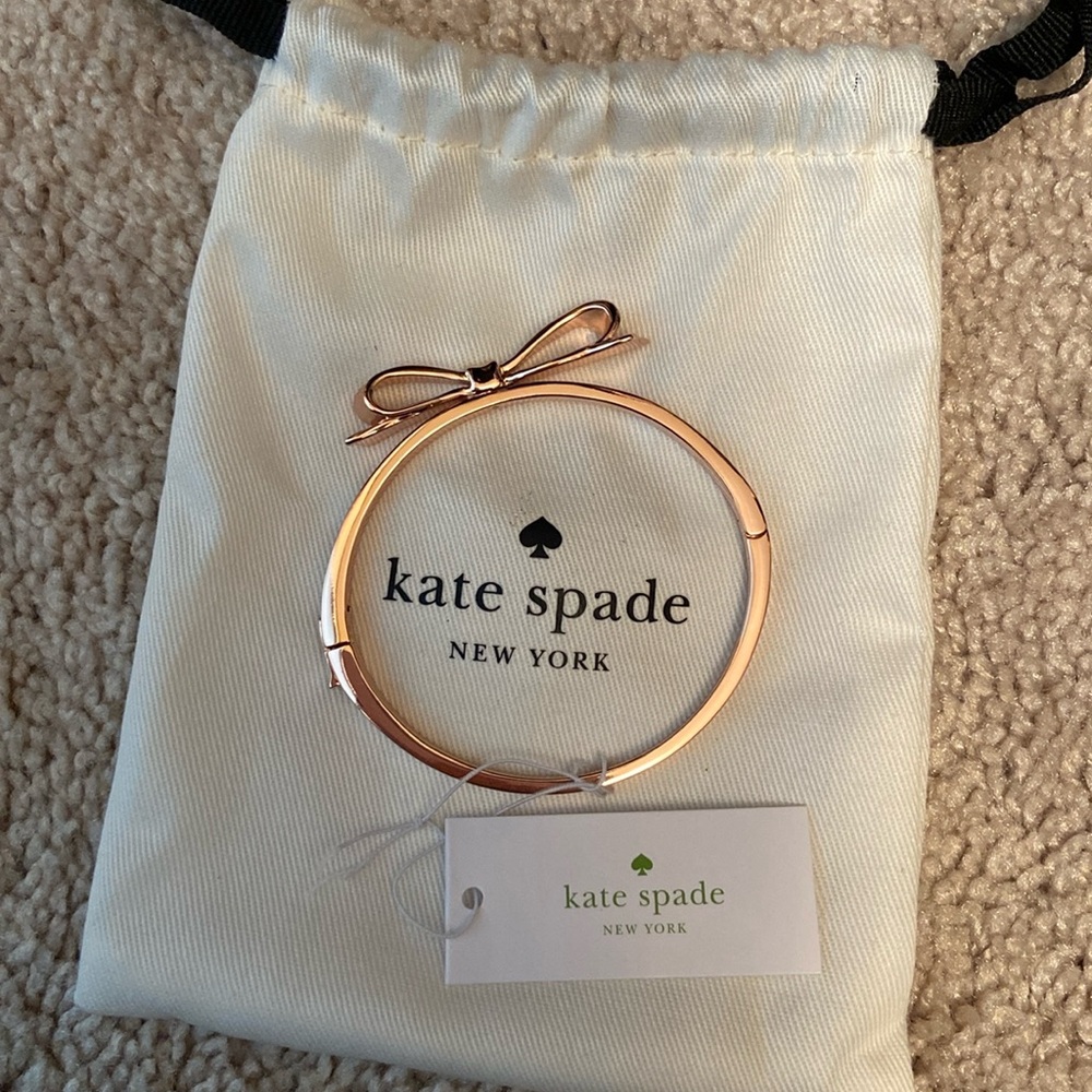 Kate Spade Rose Gold Love Notes Bow Bracelet